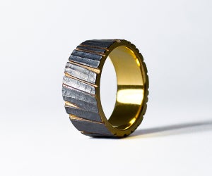 Tommi Salonen / SAVU design - Kelo (leve&auml; sormus, patinoitu)